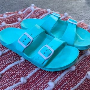 Mint green shoes